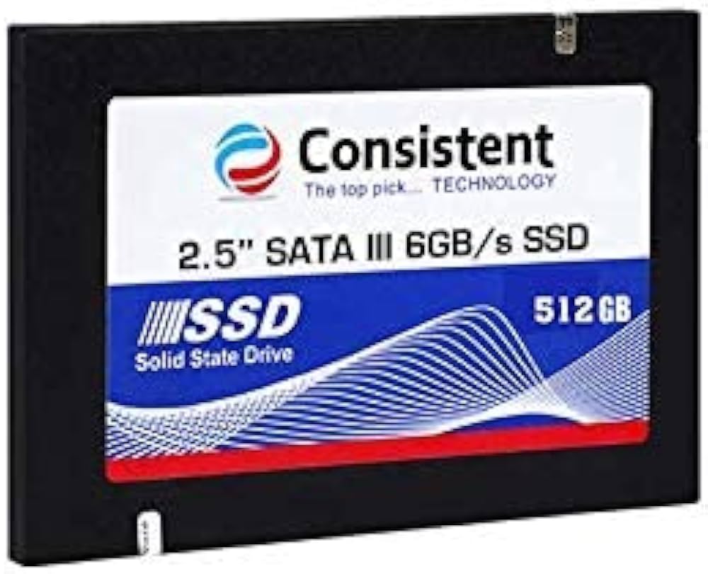 2.5" 512GB SSD with SATA III Interface, 6Gb/s Read/Write Speed Upto - 552/500 MB/s